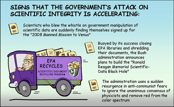 funny cartoon about scientific integrity; click to read text file version