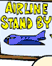 airline cartoon link; thumb of standby sign