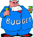 Funny cartoon of pig congressman, for federal budget joke