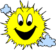 cartoon of happy sun