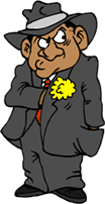 cartoon picture of mob enforcer