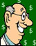 health care cartoon link; thumb of doctor with money in background