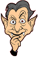 cartoon vampire's face