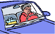 graphic of woman driving