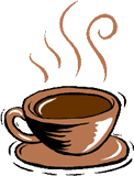 graphic image of steaming cup of coffee
