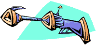 cartoon graphic of ray gun