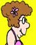 cartoon thumb of woman in grass skirt; link for joke-cartoon, WORKERS SPEAK OUT ON 'CASUAL DRESS' POLICIES AT WORK