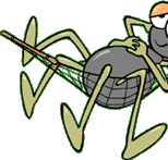 cartoon of bug lounging in hammock