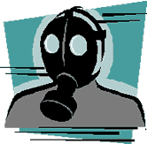 graphic of man in gas mask