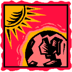 image of red earth being heated up by red-hot sun