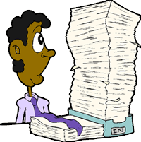 save paper cartoon