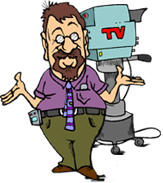 cartoon image of tv producer holding out his hands, as if shrugging