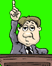 Public Speaking Jokes/Cartoon link; thumb of public speaker with raised hand