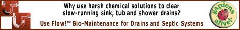Why use harsh chemical solutions to clear slow running sink, tub and shower drains? Use Flow! Bio-Maintenance for drains and septic systems.
