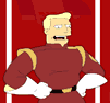 Captain Zapp Brannigan; click to see Futurama DVDs on Amazon; opens in new window