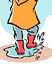 Funny Spring Quotes link; thumb of booted feet splashing in rain puddle