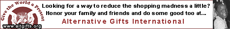 Looking for a way to reduce the shopping madness a little? Honor your family and friends and do some good too at Alternative Gifts International.
