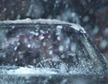funny winter snow video link; thumb of car in snow