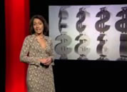 picture of tv host against background with dollar signs; click to go to video page; opens in new window