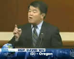 photo of congressman giving speech; link for funny video; opens in new window