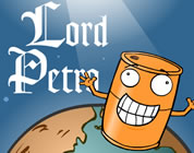 animated oil can near lit-up words 'Lord Petro'; click to go to animation page at external site; opens in new window