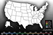 thumb of map of U S, opens in new window