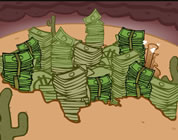 funny videos - financial crisis link; thumb of pile of money