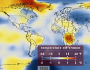 temperature map of world; click to go to interactive media page at external site; opens in new window