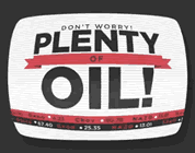 fracking and peak oil video link; thumb of screen saying 'plenty of oil'