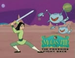 disney parody link; thumb of fake animation image of mulan fighting robots