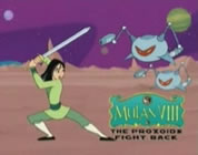 disney parody link; thumb of fake animation image of mulan fighting robots