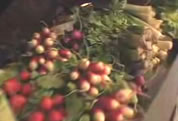 photo of locally grown veggies; click to go to video page; opens in new window