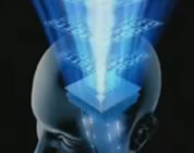 cosmic video link; thumb of graphic of human head with beams of light coming out of the top