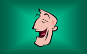 thumb of laughing man