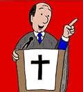 image of priest at lectern