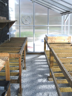 picture of inside of greenhouse