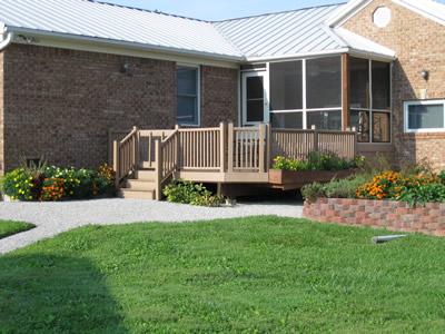 picture of northeast section of house - deck and porch